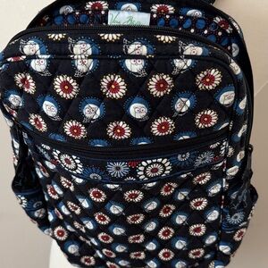 Vera Bradley Blue and White Owl Pattern Backpack